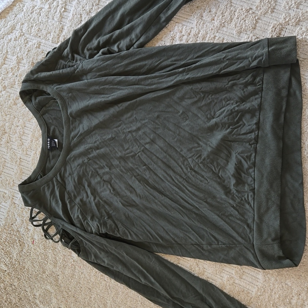 Green lightweight torrid long sleeve
